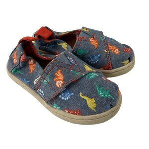 Toms Toddler Boys Kids Slip On Sneaker Skeleton Dinosaur Print Size 7